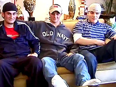 Curious Threesome Suck and Stroke