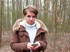 Euro cutie and her very first outdoors pussy penetration