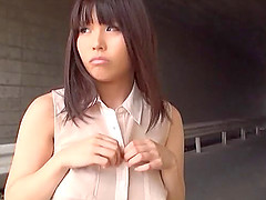 Curvy Asian solo model showcasing her tits lovely outdoor