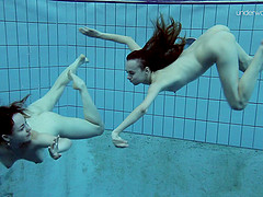 Anna's friend Lada is always ready to get lesbian with her in the pool