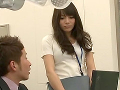 Oriental cutie talked into making a throbbing boner pleased