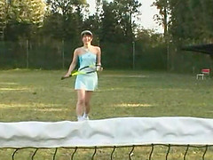 Sweet tennis player is ready for all sorts of erotic games