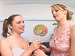 Naughty babes want to enjoy riding a lucky hunk's erected prick