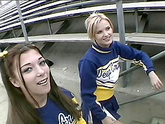 Chicks play with a dildo while being plowed by a lucky fellow