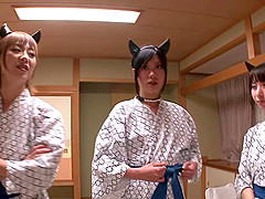 Kinky kittens want to make fellows' dong super stiff for a fuck