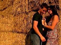 Erika And Karol Have Hardcore Sex On Top Of A Hay Stack