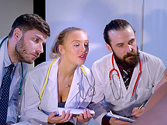 Handsome doctor examines Amirah Adara's dripping hole