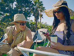 Bethany Benz bends over for a fortunate fellow's erected dick