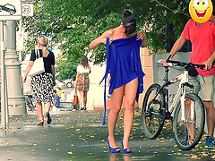 Hidden Cam Captures Jeny Getting Repeatedly Stripped in Public