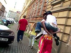Great Foursome Action With The Naughty teens Karolina And Honza