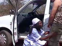Extreme wild african safari threesome sex orgy with a hot chocolade babe
