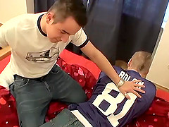 Punk boy spanks his roommates ass only to be spanked back