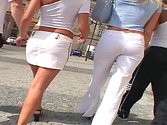 Jane Darling and Nikki Sun are two horny blondes loving cock