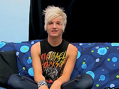 Austin Mitchell follows his boyfriend into porn with a wank