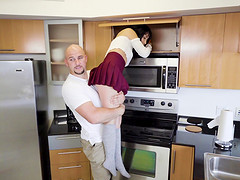 Rina is an alluring brunette who is curious about a hunk's penis