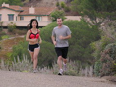 Gorgeous Jade Kush seduced by a man for a nasty plowing session