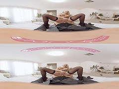 Hottie Kenzie Taylor is thrilled to sit on a throbbing boner