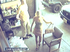 Camera catches a passionate couple banging without a break