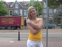 Barely legal hottie from Holland Violette Pure stripping for us
