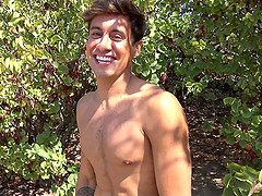 Sporty gay guy Titus picked up on the street and fucked for money