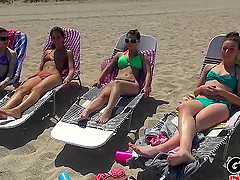Beach babe Taylor Reed gets a cumshot in a hardcore orgy