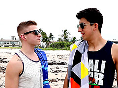 Two guys at the beach go to a hotel for some hardcore shagging