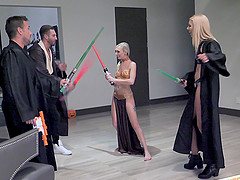 Group sex with blonde Chanel Grey and hot Chloe Temple
