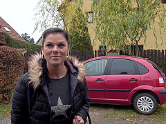 Riding a cock in the back seat always made Jana extra horny