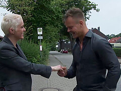 Big tit German MILF picked up and fucked hard
