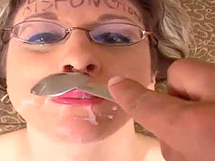 The glasses wearing, dirty blonde haired MILF, Kitty Lee will blow your mind