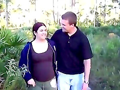 Chubby redhead gets cum on hr big round ass in public