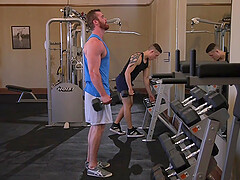 gay hardcore fuck at the gym is all about Scott Ambrose talking