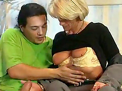 Blonde Mature Fucked by her Lucky Boyfriend