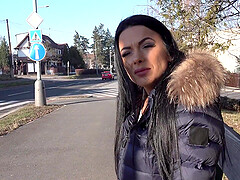 Shalina Devine enjoys hardcore fuck whit a dude while she moans