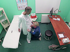Sexy girl Cherry Kiss adores sex and a blowjob in the hospital