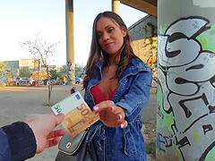 Alyssa Reece spreads her legs for a strong dick on the street