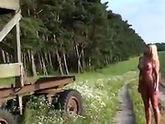 Worker fucked in a high place naked German beauty