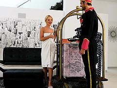 Bella Elise just took a shower and after a facial she needs a new one