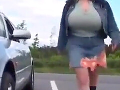 Suck this milk and swallow so cool on the freeway