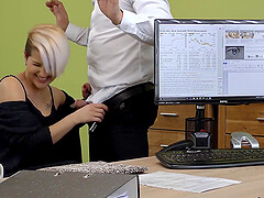 Dirty porn casting at loan agency gives slutty Lussy Sweet chance