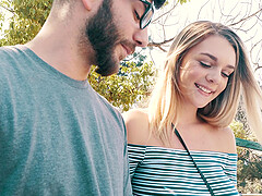 Gabbie Carter teases her friend and gets penetrated balls deep