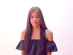Cute webcam model Karin Torres talks to us in the backstage