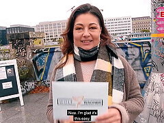 German ugly fat housewife public pick up date casting pov