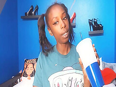 Fascinating Sexy Ebony And Her Frivolous Performance Live