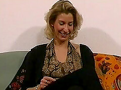 Amateur German blonde masturbates