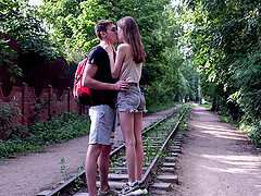 Smooth lovemaking on the bed with girlfriend Lia who loves 69