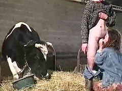Outdoor Blowjob Retro Porn Scene Form Le Ferme