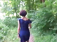 Voyeurist spying on couple sex in the forest