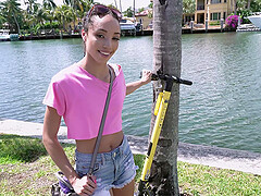 Cock hungry chick Alexis Tae takes money to be fucked by a stranger