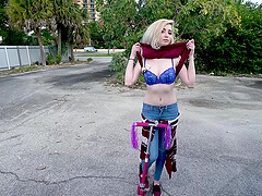 Amateur fucking in the van with small tits blondie Lexi Lore